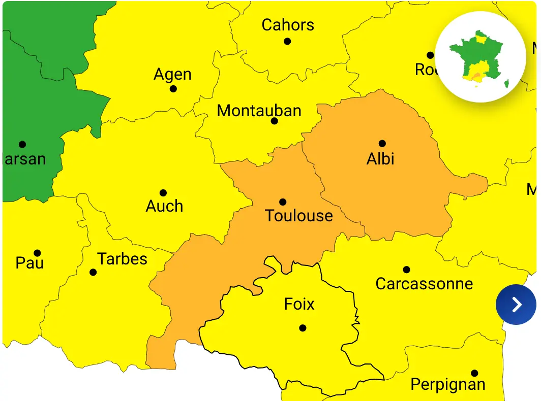 Météo-France a placé le département de l’Ariège en vigilance jaune jusqu’à dimanche