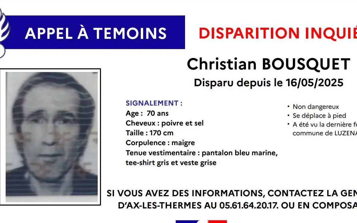 Disparition inquiétante en Ariège : la gendarmerie lance un appel à ...