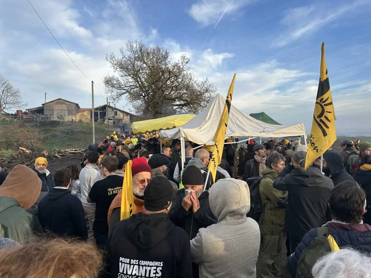 Deuxième jour de mobilisation pour empêcher l’abattage de 208 vaches en Ariège : 600 personnes mobilisées