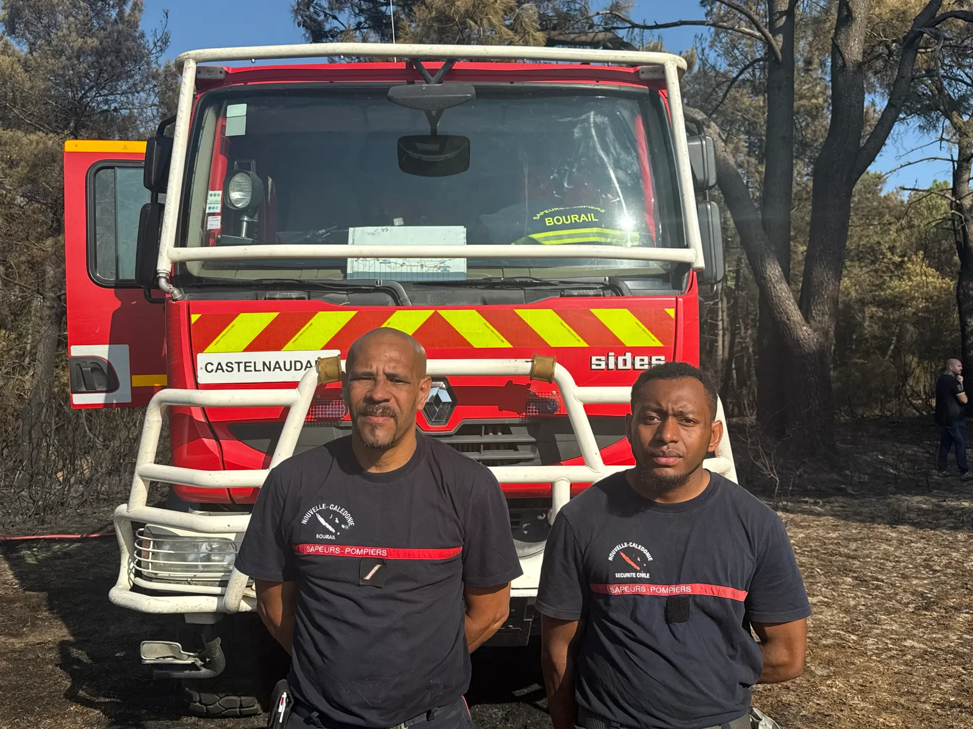 Trois pompiers de Nouvelle-Calédonie en renfort à Castelnaudary parmi 31 déployés dans l’Aude