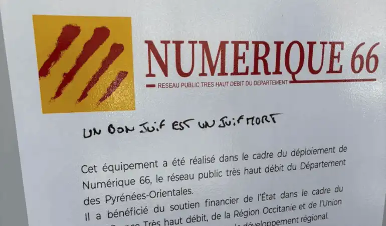 Â«Â Un acte ignoble, lÃ¢cheÂ Â» : un tag antisÃ©mite dÃ©couvert dans ce village du FenouillÃ¨des