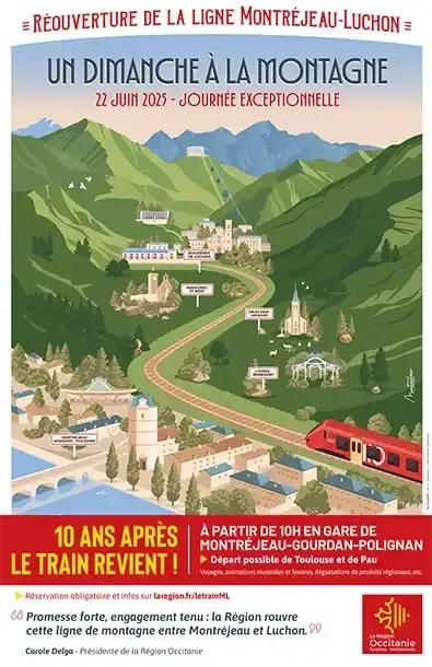 Billets offerts, concert d’André Manoukian : la Région Occitanie sort le grand jeu pour le retour du train entre Montréjeau et Luchon