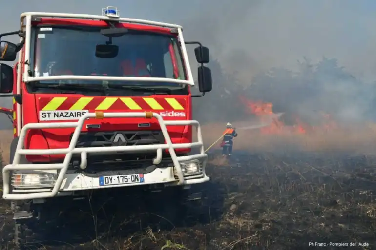 Feux de vÃ©gÃ©tation dans lâ€™Aude : 125 pompiers mobilisÃ©s, un domaine sauvÃ© de justesse