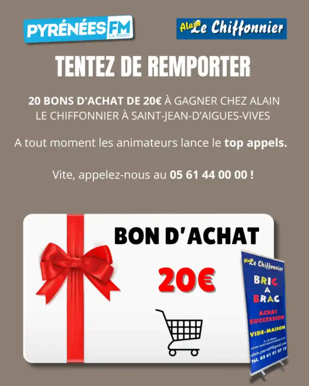 20 bons dâ€™achat de 20â‚¬ Ã  gagner chez Alain le Chiffonnier