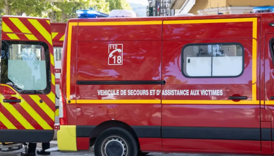 fire truck park on a street