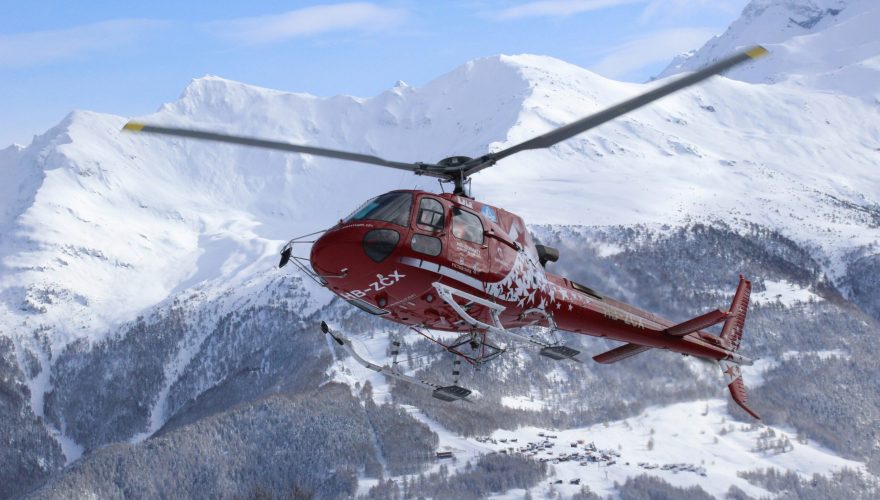 montagne ski secours hélicoptère